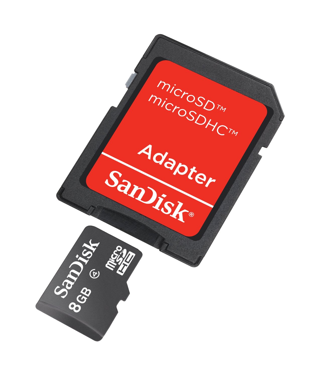 Sandisk Micro Sdhc 8gb Card With Adapter External Data Storage Sd Cards